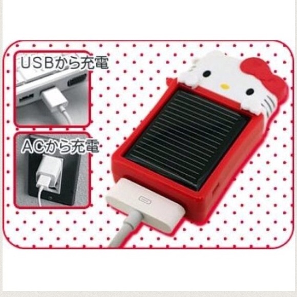 Hello kitty iPhone solar charger