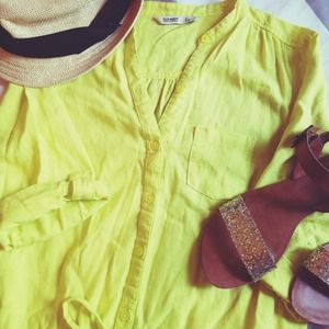 ❌BUNDLED❌ Neon Yellow Linen Dress