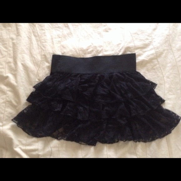 Floral Black lace party or dining out skirt