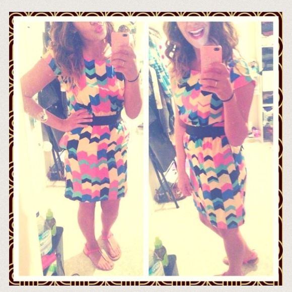 Chevron print dress