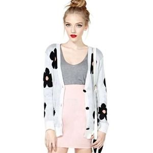 nasty gal flower power cardigan