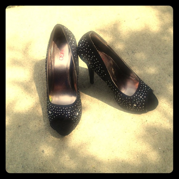 Black sparky heels