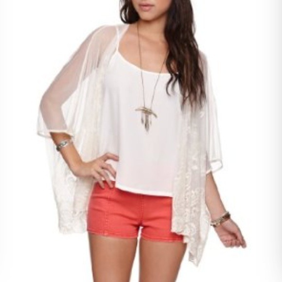 💞LOOKING FOR 💞 Pac Sun LA Hearts Mesh bed kimono