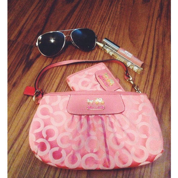 PRICE DROP Authentic Coach clutch with mini wallet