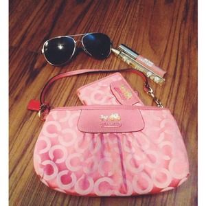 PRICE DROP Authentic Coach clutch with mini wallet