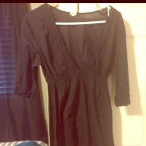 Black summer beach linen cover up