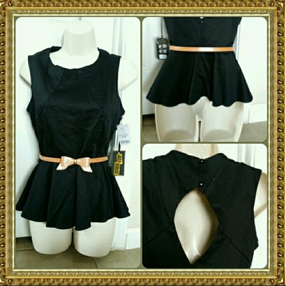 SOLD Locally🎉HP🎉 🍷Ali & Kris Peplum Top🍷 - Picture 3 of 4