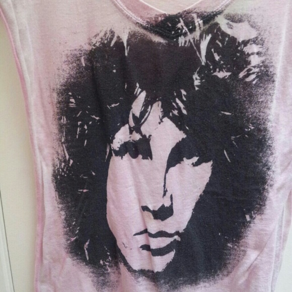 Jim Morrison baby pink sheer shirt - Picture 2 of 4