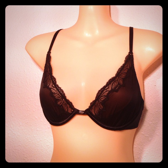VS Very Sexy Black sheer lace layover Bra