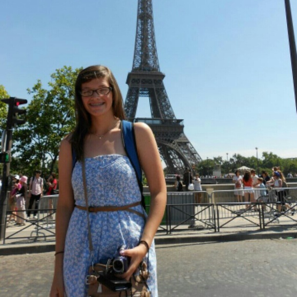 Strapless floral dress w/ pockets - Picture 4 of 4