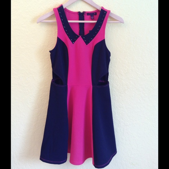 Hot Pink and Black Dress