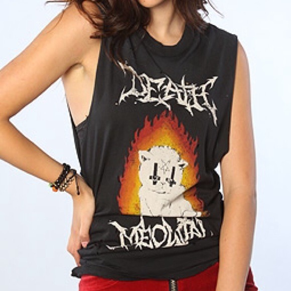 UNIF Tops - Unif Death Meowtal Shirt