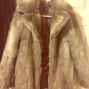 Faux fur coat forever 21