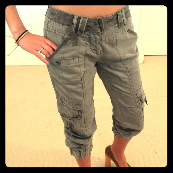 BEBE Cropped Cargo Pants