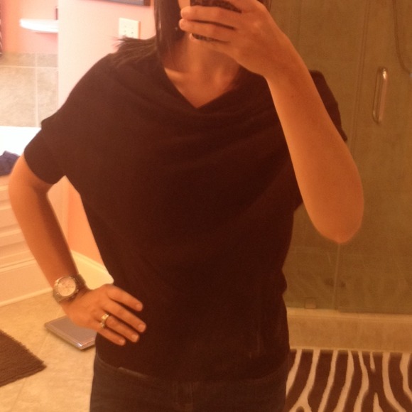 Black cowl neck sweater. Cute fit