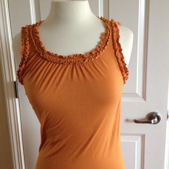 Orange dress very love.  Has been worn many times. - Picture 2 of 5