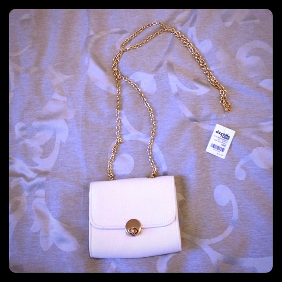 Charlotte Russe chain link  crossbody leather bag
