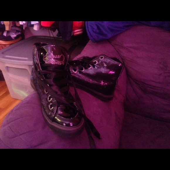 Black sequin lucky brand nwot size 8 - Picture 1 of 3