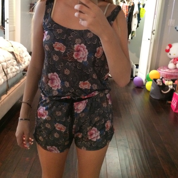 Japanese flower print romper purchased in Europe