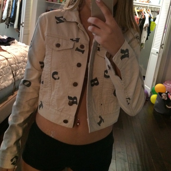 Bcbg alphabet denim jacket