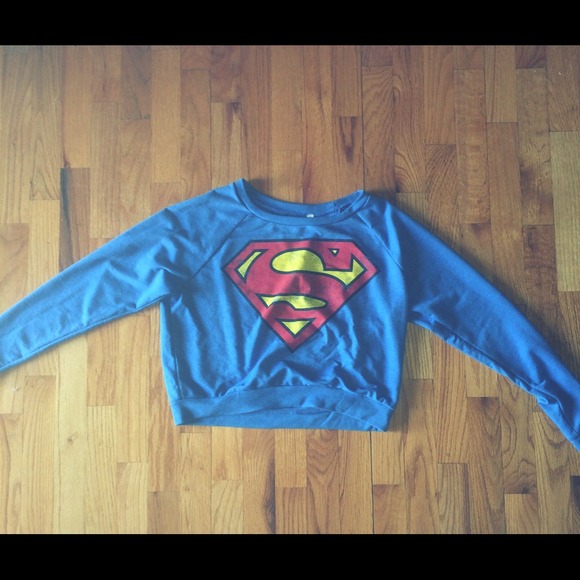 Cropped Superman Sweatshirt