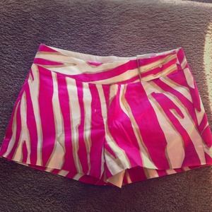 Pink zebra print Express shorts