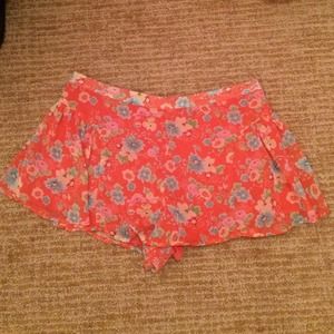 Free People flowered shorts
