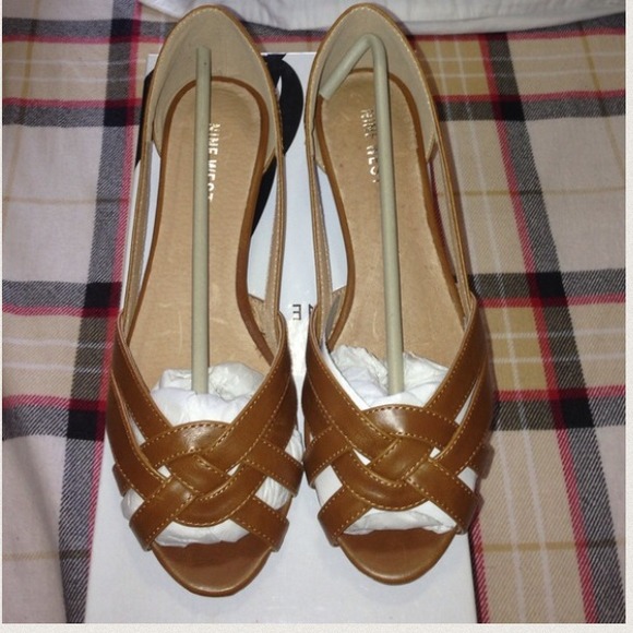 cognac wedge sandals