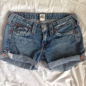 True Religion cut off shorts