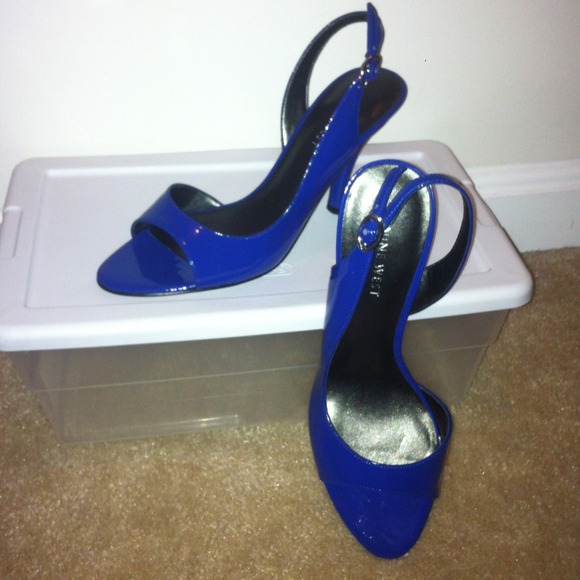 Royal blue sandals