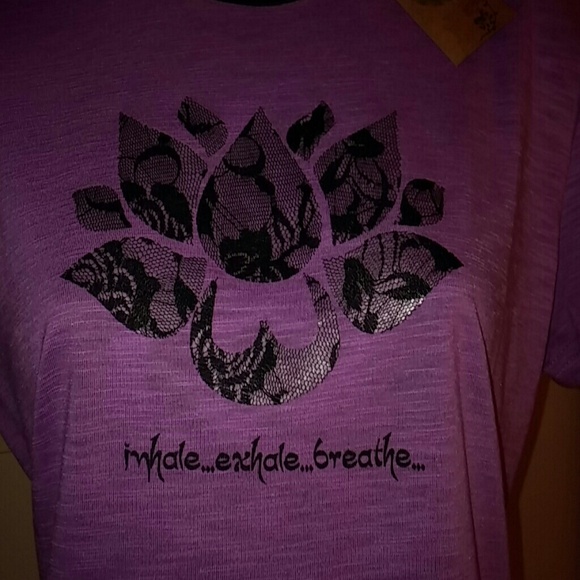 "Om" Yoga Tee* inhale-exhale-breathe* NWT