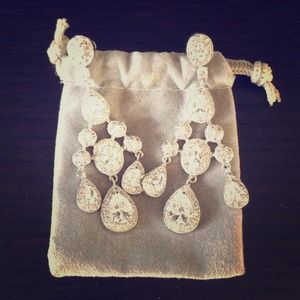 Crystal chandelier wedding earrings