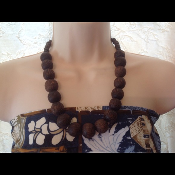 Bali coco wood beads necklace