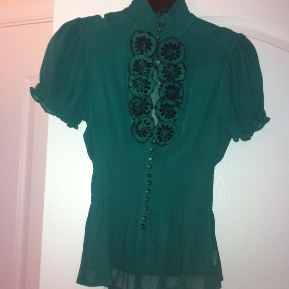 Dark Green Blouse