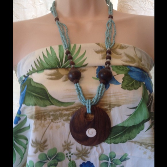 Bali coco wood beads necklace