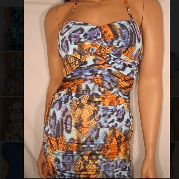 Bodycon Women's Dress Animal Print Bra Tops