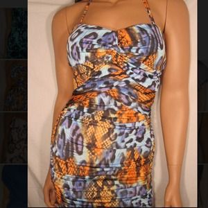 Bodycon Women's Dress Animal Print Bra Tops