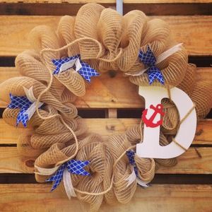 Handmade deco mesh wreath