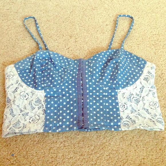 Polka dot lace bralette