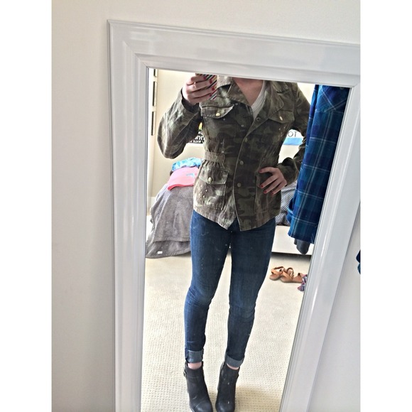 Mossimo Supply Co. Jackets & Blazers - Camo Jean material jacket