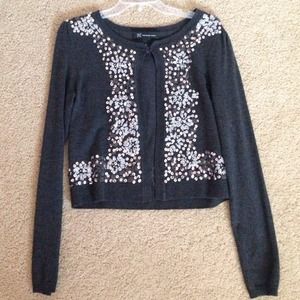 Dark gray cropped cardigan