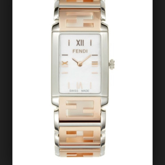 Fendi 2 tone rose gold watch