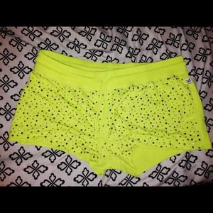 Lime Green | Gold Sequined Booty Shorts!