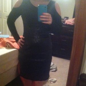 Jessica Simpson black sequin dress