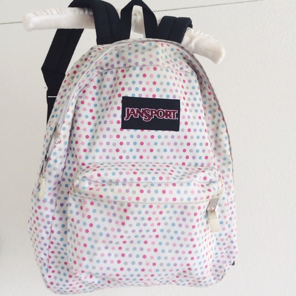 JanSport polka dot backpack