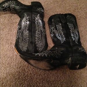 Used Old Gringo, Swarovski crystal boots, size 11