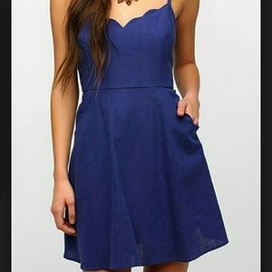 Urban Outfitters scallop blue dress