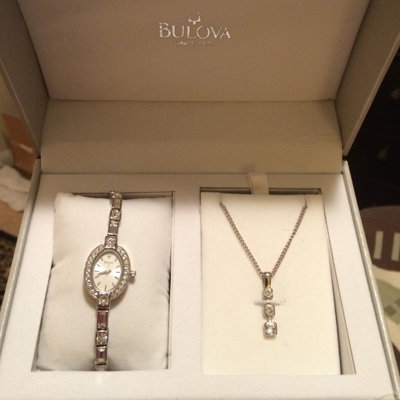 Bulova bracelet watch and pendant