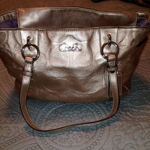 Rose Gold Coach Tote