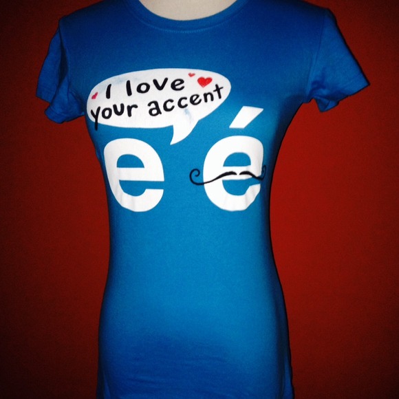 Turquoise print tee